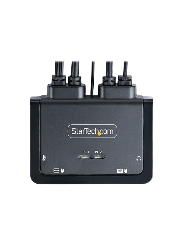2 Port Hybrid Usb C Hdmi Cable Kvm Switch 4k 60hz Compact Kvm With 6ft 1.8m Usb A Hdmi Audio & 4ft 1.2m Usb C Integrated Host Cables Bus Powered fra Startech.com