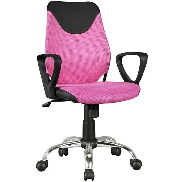 Børneskrivebord Sort Pink Til Børn Fra 6 år Med Ryglæn Børnedrejestol Børnestol Ergonomisk | Højdejusterbar Stol fra Skyport