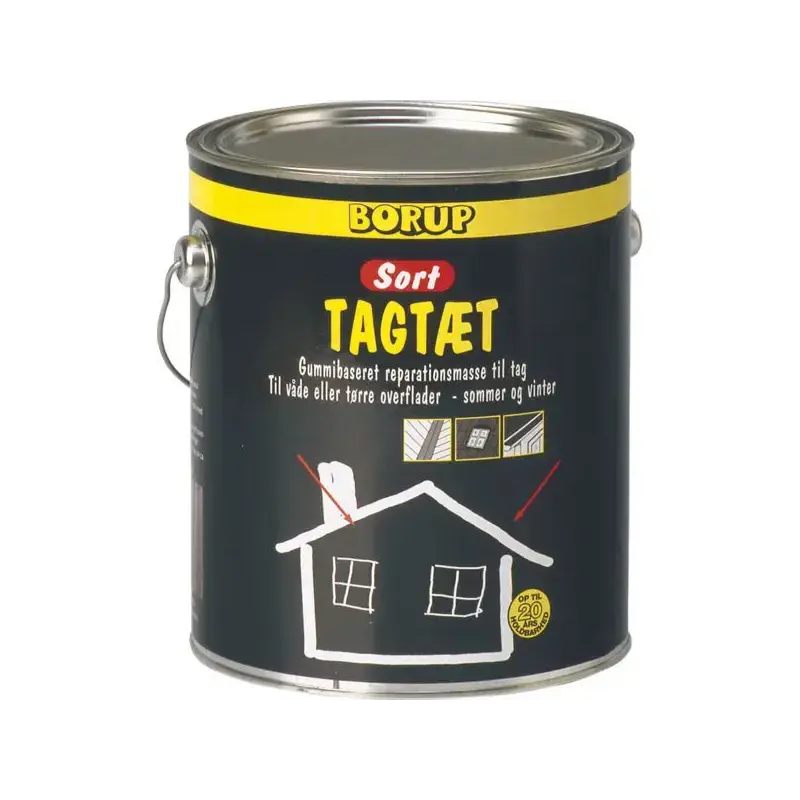 Borup Tagtæt Sort 4kg - Holdbart tagtilbehør til dit hjem