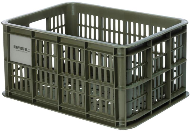 Crate I Genanvendt Plast 17.5l 40x30x20cm (mik Avs Racktime Adapter Kompatibel)   Grøn fra Basil
