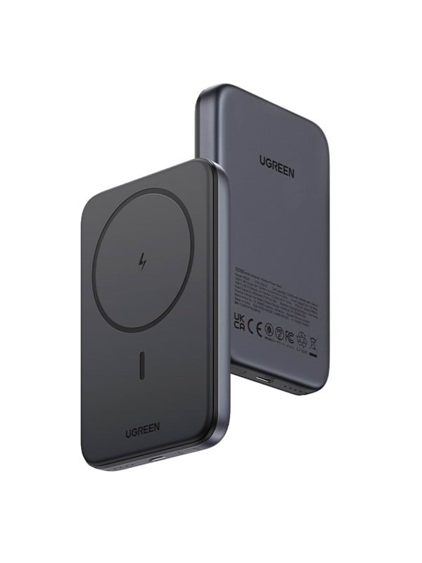 10000mah Magnetic Wireless Power Bank Space Grey Powerbank   Grå   10000 Mah fra Ugreen