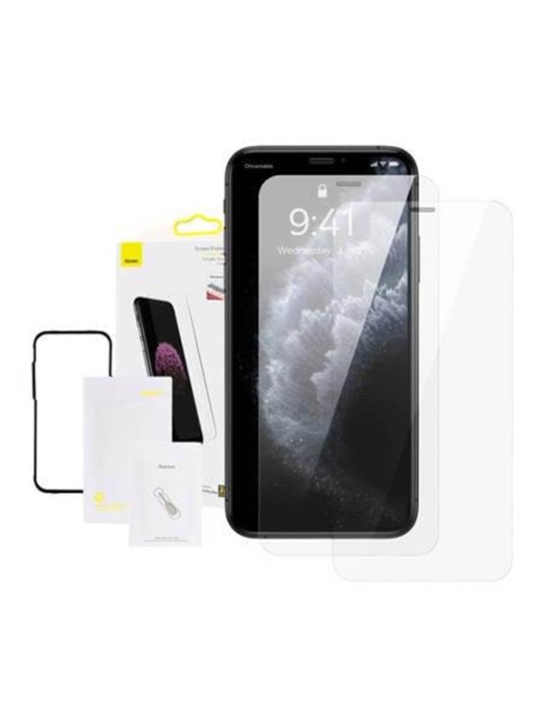 0.3mm Full Glass Tempered Glass Film(2pcs Pack) For Iphone Xs Max 11 Pro Max 6.5inch fra Baseus