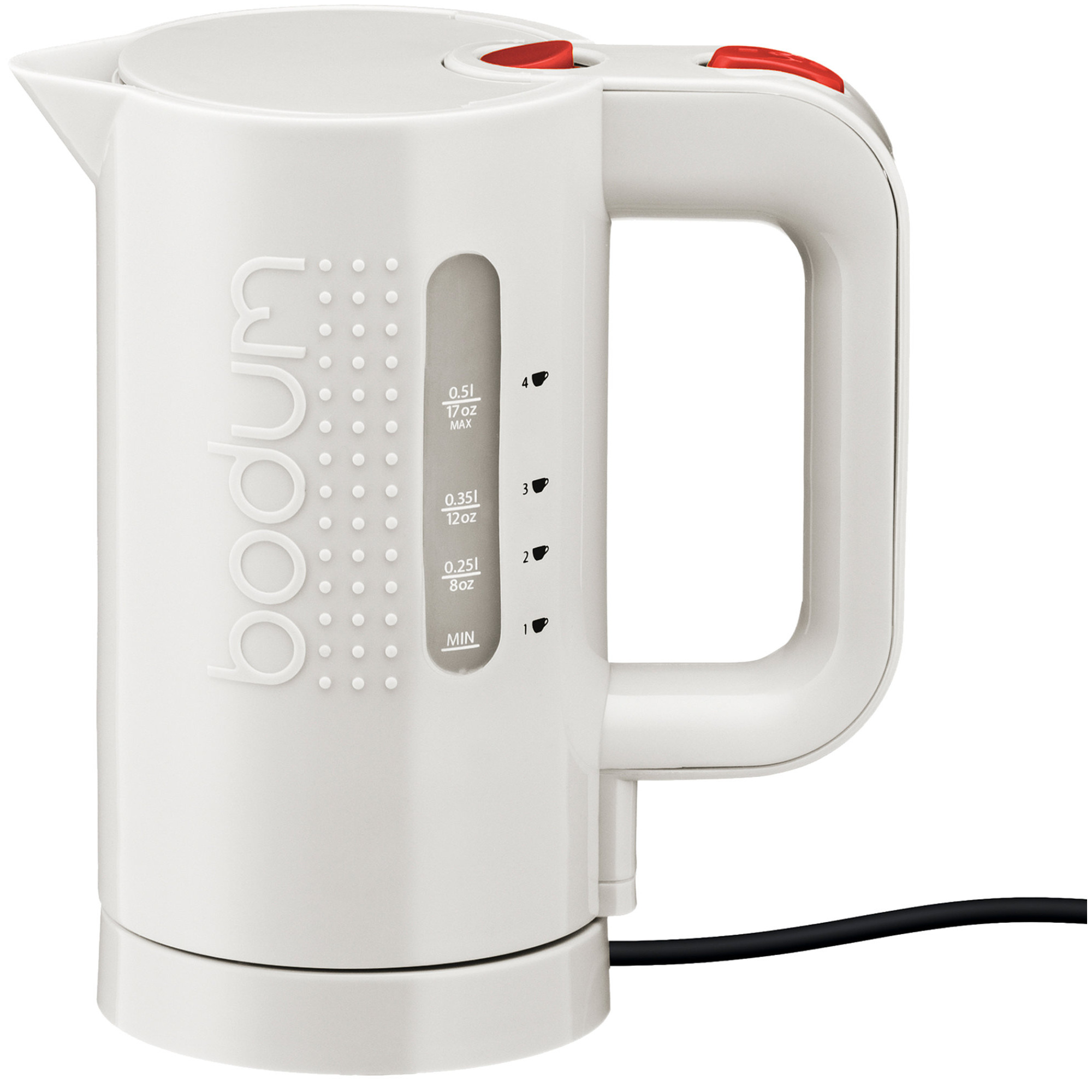 Bistro Elkedel, 0,5 L.   Hvid fra Bodum