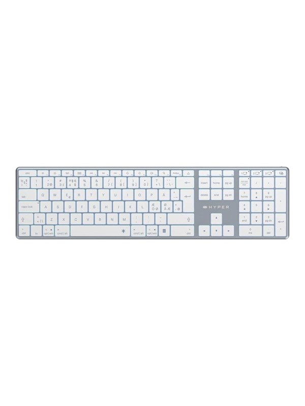 ® Space Next Bluetooth Wireless Keyboard (nordic)   Tastatur   Nordisk   Grå fra Hyper