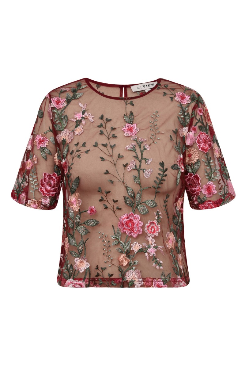 A View   Blouse   Fuschia Blouse   Bordeaux Rose fra A-view